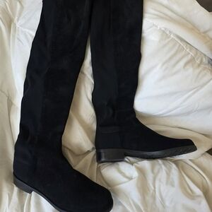 Stuart Weitzman Black Over-the-Knee Stretch Boots